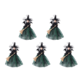 thumbnail image 1 of Bruja Halloween Juguete pequeño Truco Prop 11 pulgadas Árbol Topper Verde 5 piezas, 1 of 3