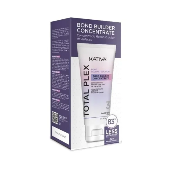 Kativa Total Plex Bond Builder Concentrate 70ml – Intensive Care for Weakened Hair with Nano Bond Complex