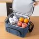 thumbnail image 2 of Bolsa térmica grande para almuerzo, lonchera térmica suave y refrescante para adultos, hombres y mujeres, azul oscuro, 24 latas (15 l, azul marino), 2 of 6