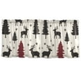 thumbnail image 7 of Yayeee Kitchen Curtains Tier Set of 2 Light Filtering 57"x36" Over Sink Window Panels, Christmas Plaid Forest, 7 of 7