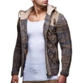 thumbnail image 4 of Leif Nelson LN20525 Men's Knit Zip-up Jacket With Geometric Patterns and Leather Accents, 4 of 13