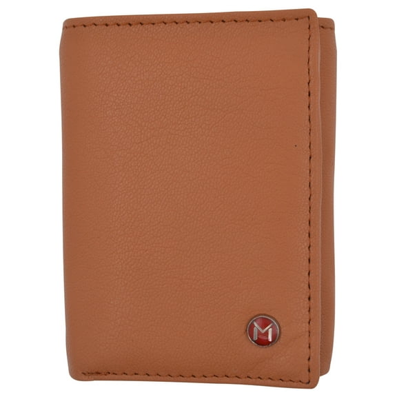 Swiss Marshall Mens Trifold Wallet RFID Blocking Genuine Leather Bifold ID Window