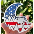 thumbnail image 2 of Wickedgoodz Camping American Flag Vinyl Decal - Patriotic Moon Bumper Sticker - for Laptops Tumblers Windows Cars Trucks Walls, 2 of 5