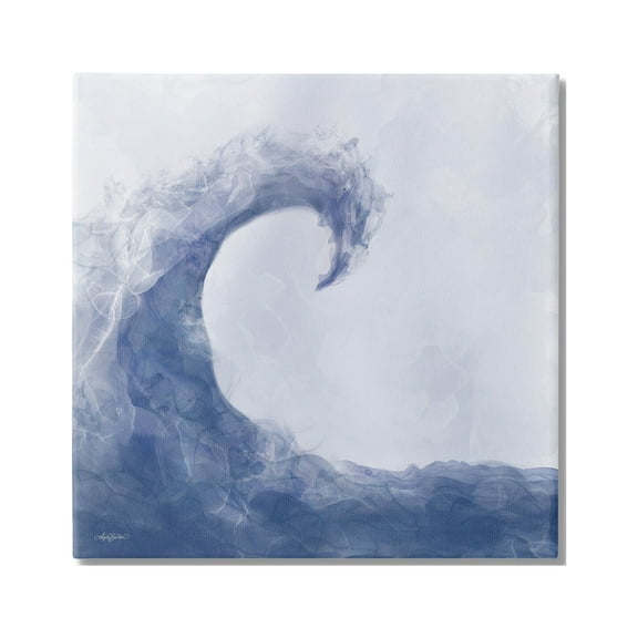 Stupell Industries Modern Tsunami Wave Nature Painting Gallery Wrapped Canvas Print Wall Art, 17 x 17
