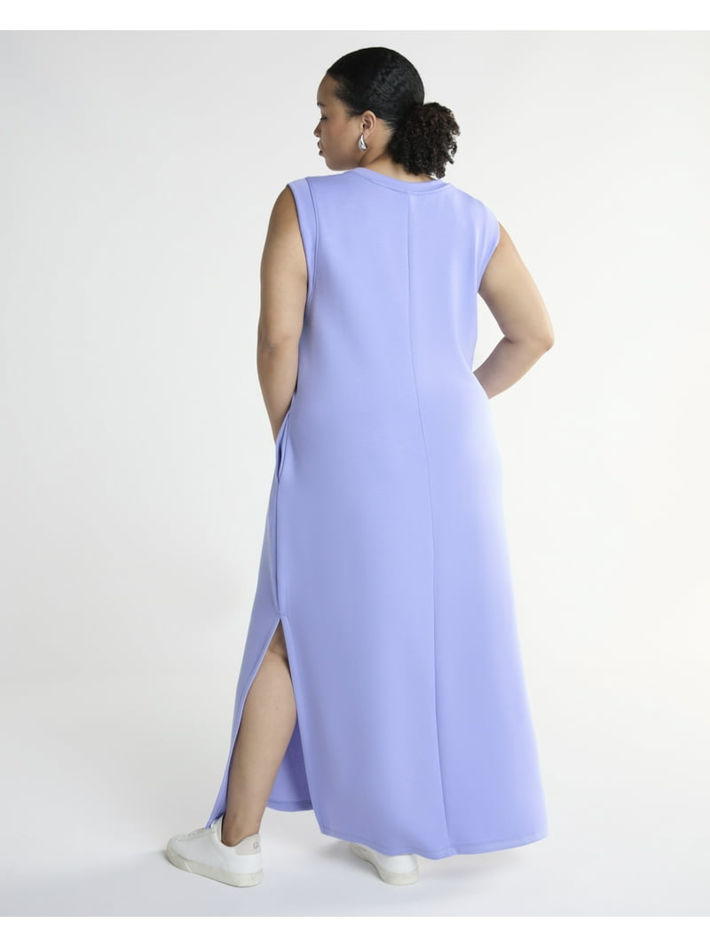 Scoop Women's and Women's Plus Scubaknit Sleeveless Maxi Dress, Sizes XS-4X  - Walmart.com