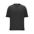 thumbnail image 2 of Mens Plus Size Casual T Shirt Crewneck Short Sleeve Solid Color Basic Tee for Big & Tall Summer Comfy Everyday Tops Size S-2XL, 2 of 7