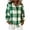 Army Green, variant on Women's Plaid Button Down Shirts Casual Long Sleeve Loose Fit Jacket Fall Blouse Tops Clothes Brown M Fashion