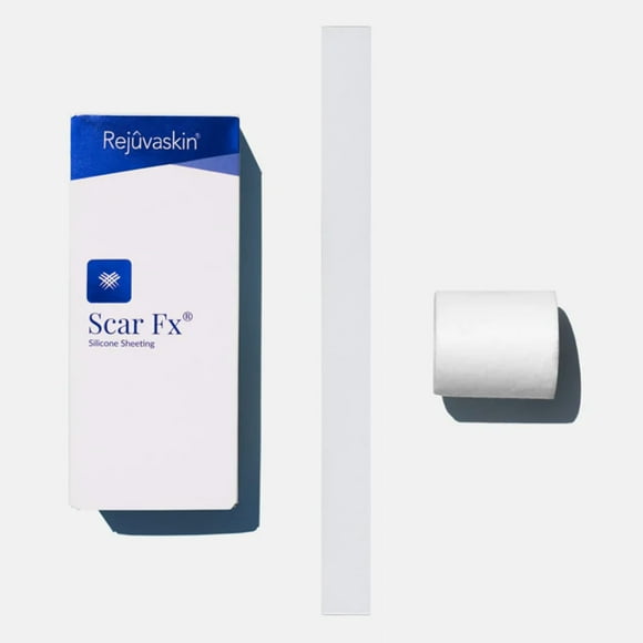 Rejuvaskin Scar Fx Silicone Sheeting, 1 Inch x 12 Inches Silicone Tape for Long Surgical Scars, 1 Sheet, Soften, Flatten & Reduce The Appearance of Scars
