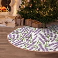 thumbnail image 5 of Sikiie Lavender Flowers Nativity Christmas Tree Skirt, Jesus Christian Winter Holiday Tree Mat Decoration(30-48IN)36", 5 of 6