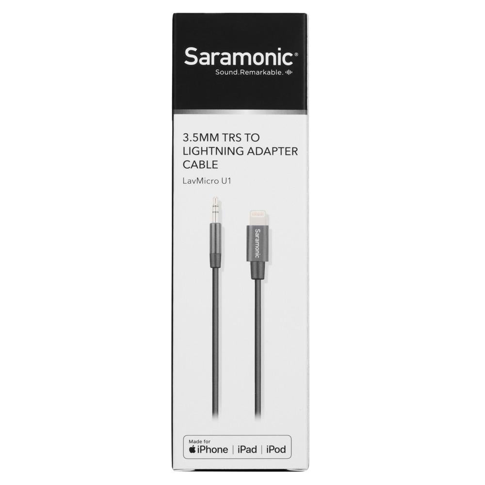 Saramonic LavMicro U1A Omnidirectional Clip-On Lavalier Microphone with Lightning Connector for iOS Devices