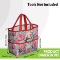 thumbnail image 3 of Garden Tool Bag,Pioneer Flower Floral Print Pattern Garden Tool Organizer,Garden Gifts,Waterproof Multi-Pocket Garden Tool Storage 11.8x5.5x11.4 Inch(Tools NOT Included), 3 of 6