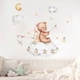 thumbnail image 3 of nipocaio Ensemble d'Autocollants Muraux Rabbit Bear Cub Stars Moon, Décoration Murale Auto-Adhésive, 3 of 5