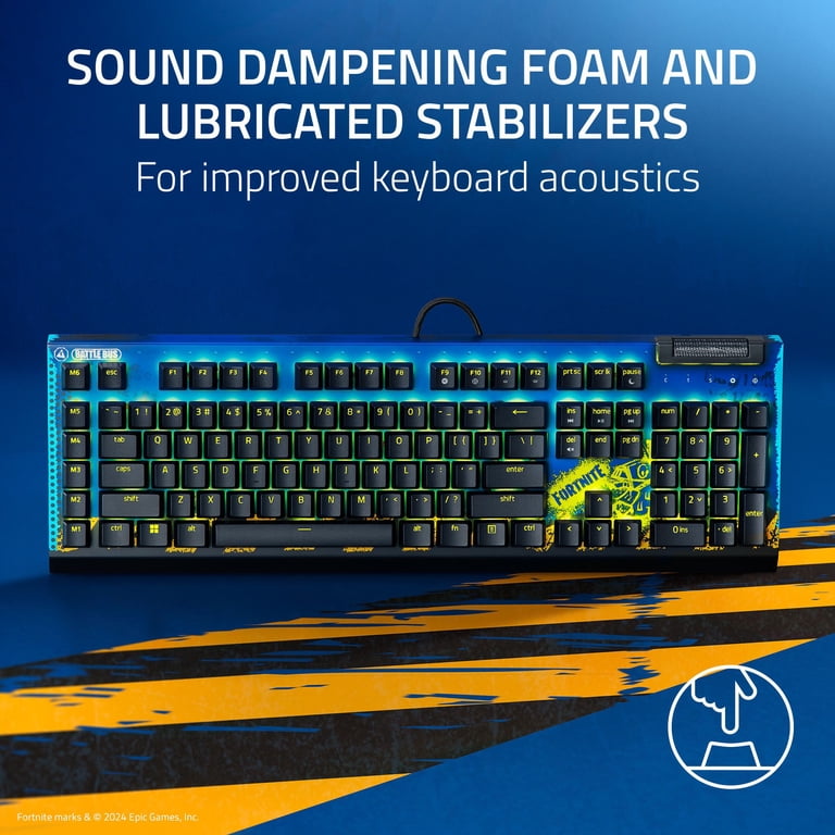 Razer BlackWidow V4 X Chroma RGB USB Gaming Keyboard, Fortnite