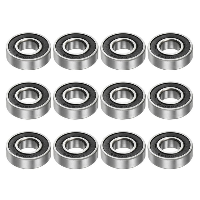 Unique Bargains Roulements à Billes 6001-2RS 12x28x8mm Haute Teneur en Carbone Acier Double Scellé 12 Pack