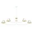 thumbnail image 2 of Hunter - Grove Isle 4-light Matte White, Extra Large Chandelier, Dimmable, Modern Style, Pharmacy Shaped, for Bedrooms, Dining, Living Rooms - 19207, 2 of 10