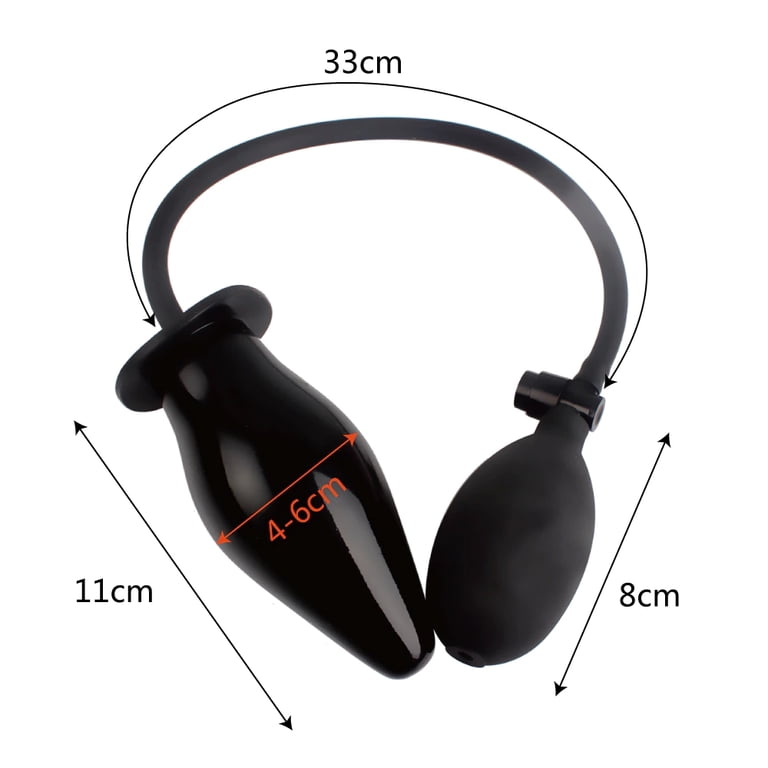 Inflatable Butt Plug Anal Sex Toy Adult Pump Silicone Expandable Dilator  Black - Walmart.com