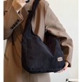 thumbnail image 4 of LHSHIDU Corduroy Shoulder Bag Winter Fall Fashion Crescent Bag Womens Mens Wide Strap Tote Handbag Solid Color, 4 of 6