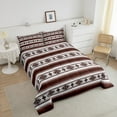 thumbnail image 4 of Farmhouse Bohemian Quilt Bedding Sets Boho Aztec Bedding Set American Southwestern Comforter Set Adults Tribal Mexican Bed Set Rustic Cabin Decor 2 Pcs, 4 of 7