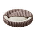 thumbnail image 5 of Round Plush Pet Bed for Dogs and Cats, Semi Enclosed Warm Sleeping Nest, Machine Washable Soft Cotton, 5 of 6