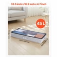 thumbnail image 3 of Under Bed Storage 45L Stackable Shoe Organizer Box with Clear Lid 2 Pack, 3 of 7