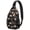 Adorable Dog-T, variant on Whimsical Unicorn and Rainbow Sling Backpack, Cute Cartoon Fantasy Crossbody Bag with Galaxy Sky, Stars, Moon and Clouds