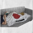 thumbnail image 6 of Yorkie Soft Flannel Fleece Throw Blanket, I Love Yorkshire Terrier Dog Smiling Animal Tilted Head Love Print, Cozy Plush for Indoor and Outdoor Use, 60" x 80", Marigold Pale Grey, by Ambesonne, 6 of 6
