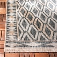 thumbnail image 4 of SAFAVIEH Courtyard Vermont Geometric Indoor/Outdoor Runner Rug, Black/Natural, 2'3" x 10', 4 of 6