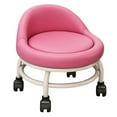 thumbnail image 1 of Abbracc Low Rolling Seat Pulley Stool Pedicure Stool Roller Seat Short Stool for Library pink, 1 of 9