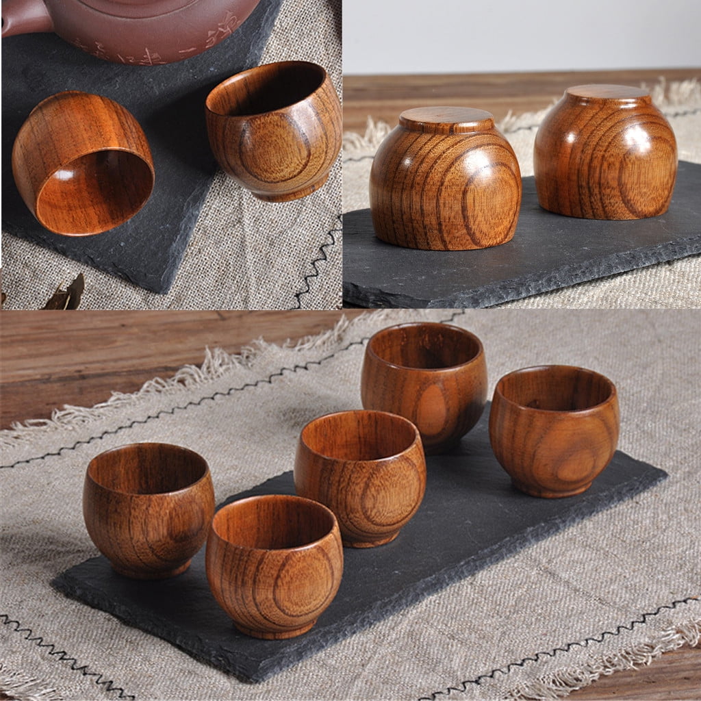Martiza Handicrafts - Teak Wood Tea Cup Set - Small, Packaging