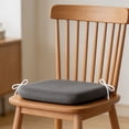 thumbnail image 4 of Velvet Seat Cushion High-Density Foam Chair Pad with Non-Slip Straps Washable Zippered Design Ideal for Office Desk, Dining and Makeup Vanity Chair(45 * 45cm), 4 of 7