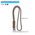 thumbnail image 2 of Uxcell 21.7" Paracord Neck Lanyard Keychain Braided Strong Lanyard with Clip and Key Ring Brown Green 2 Pack, 2 of 5