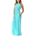 thumbnail image 2 of Vestido largo suelto sin mangas de verano para mujer Vestido largo casual con bolsillos Adepaton FSHY034-169, 2 of 3
