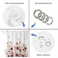 thumbnail image 3 of Red Spring Floral Shower Curtain Set - Long 72" x 84" Washable Bathtub Curtain with 12 Hooks, Elegant Pastoral Flowers Watercolor Waterproof Fabric Stall Shower Curtains for Bathroom/Bathtub Décor, 3 of 6