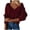 Wine, variant on LBLOE Women's Long Sleeve Solid Color Knitted Sweater Crew Neck Loose Pullover Jumper Tops Wine