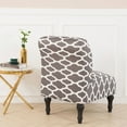 thumbnail image 4 of TOPCHANCES Armless Accent Chair Covers Stretch Couch Slipcovers Removable Washable Protector Modern Slipper Side Chairs Cover,Grey, 4 of 7