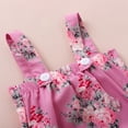 thumbnail image 5 of Penkiiy Newborn Infant Baby Girls Floral Print Bowknot Bodysuit Suspender Romper Cotton One-piece Romper 3-6 Months Hot Pink on Sale, 5 of 9