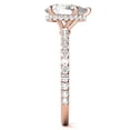 thumbnail image 4 of Solitaire Brilliance 2.5Ct Pear Lab Grown Diamond Hidden Halo with Pave Accent Wedding Solitaire Ring 18K Rose Gold, Ring Size 8, 4 of 5