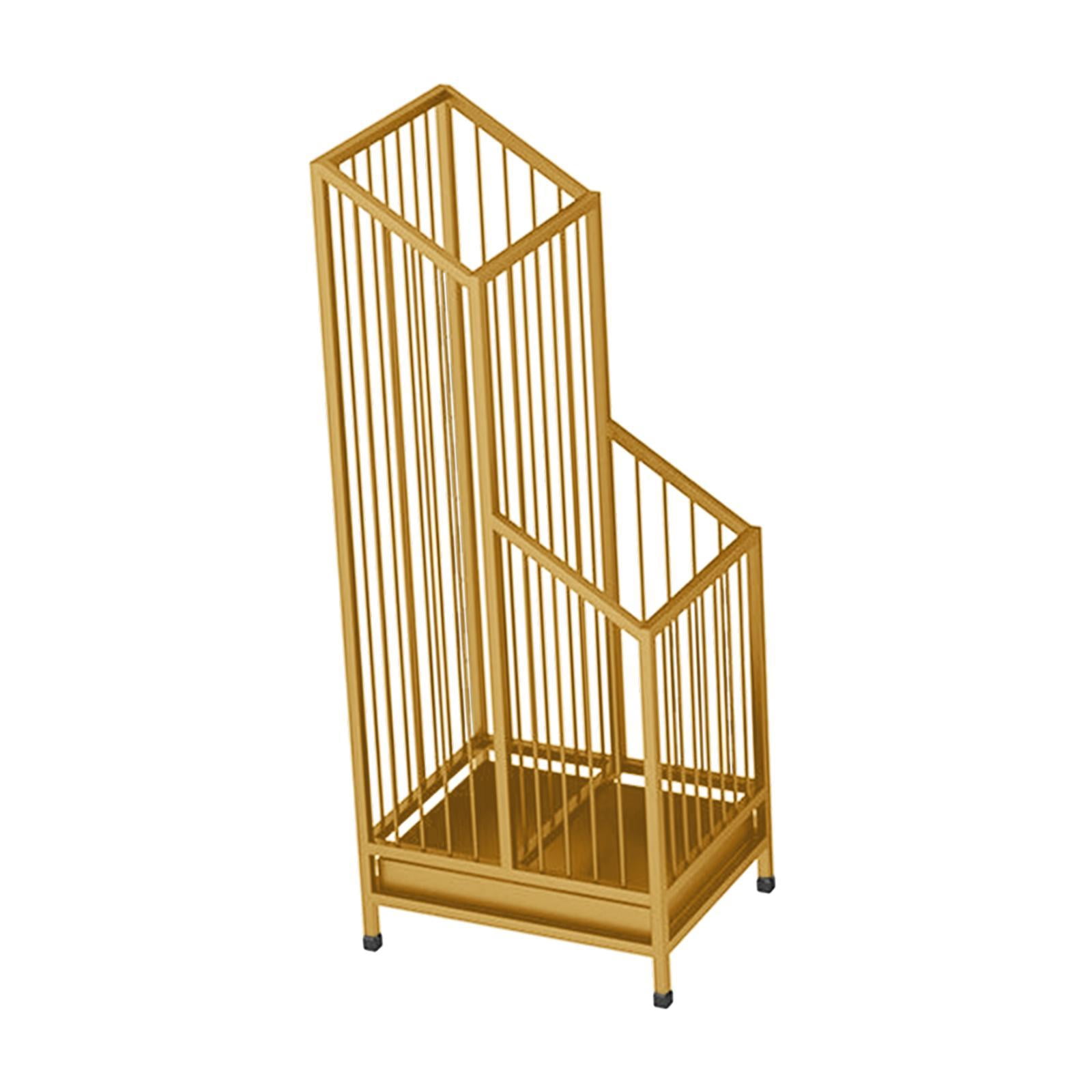 kowaku Iron Umbrella Stand Rack Umbrella Storage Organizer Multi Purpose Standing Umbrella Holder for Office Hallway Entry Apartment Golden