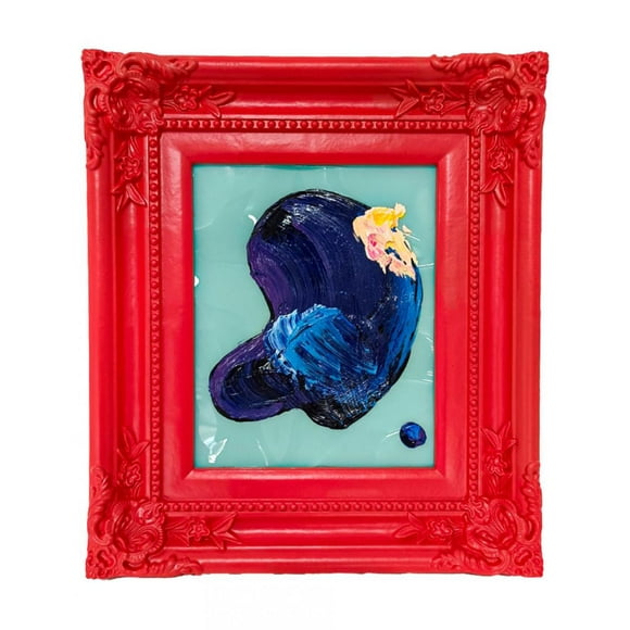 Cuadro Decorativo Galerias El Triunfo Diseño Pintura Violeta Y Colores 30x36cm