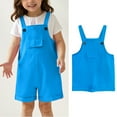 thumbnail image 2 of Bigetiay Kids Girls Summer Jumpsuits Comfortable Sky Blue Jumpsuit with Pockets Spring Fall Romper Cute Summer Outfits for Girls 9-10 Years, 2 of 6