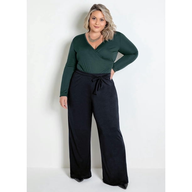 Pantalón Pantalona Tallas Grandes Cinturón Elástico Lino Premium Talla Grande 56 Deng Xun unisex