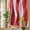 Red, variant on Red Striped Privacy Window Film, Decorative Stained Glass Window Film, Modern Gradient Geometric Ripple Stripes Resuable Rainbow Static Cling for Home Bathroom Living Room Glass Door 17.7"x78.7"