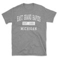 thumbnail image 1 of East Grand Rapids Michigan Classic Established Men's Cotton T-Shirt, 1 of 1