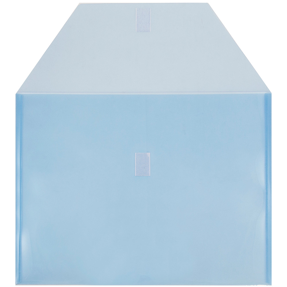 JAM Paper Plastic Hook & Loop Envelopes, Blue, 9 3/4 x13, 12/Pack