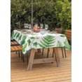 thumbnail image 3 of Outdoor Tablecloth with Umbrella Hole for Patio/Picnic/Party/Camping, Green Botanical Waterproof Table Cloth Rectangle Table Cover Washable, Spring Ivy Ferns Leaves Plants (60"x 120"), 3 of 8
