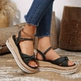 thumbnail image 4 of Eltusu Women Platform Sandals, Ankle Strap Open Toe Fashion Non-Slip Dress Sandals Shoes Black Size 7.5, 4 of 9