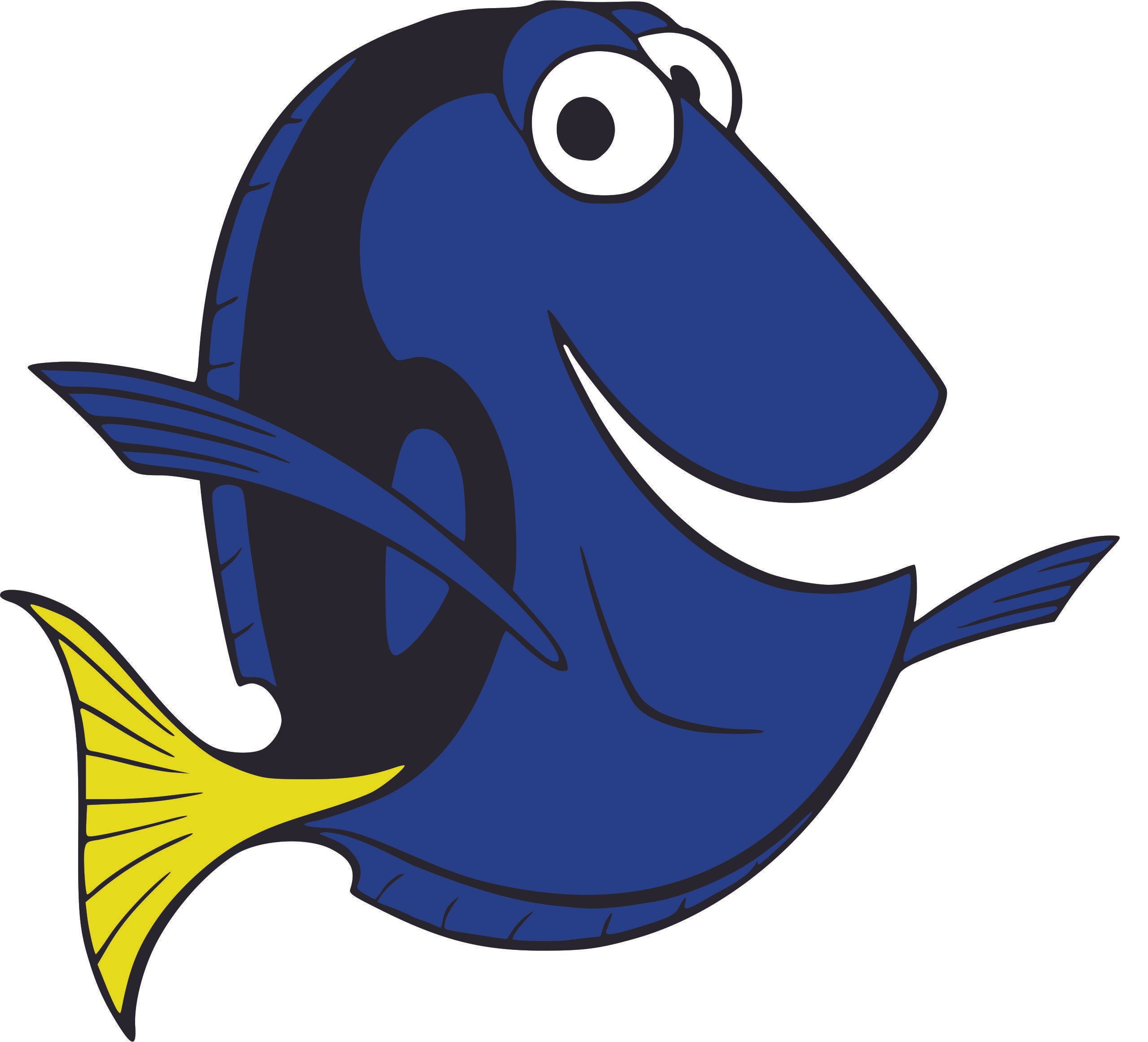 Dory Finding Dory Fish Cute Cartoon Customized Wall Decal Custom Vinyl Wall Art Personalized Name Baby Girls Boys Kids Bedroom Wall Decal Room Decor Wall Stickers Decoration Size 20x20