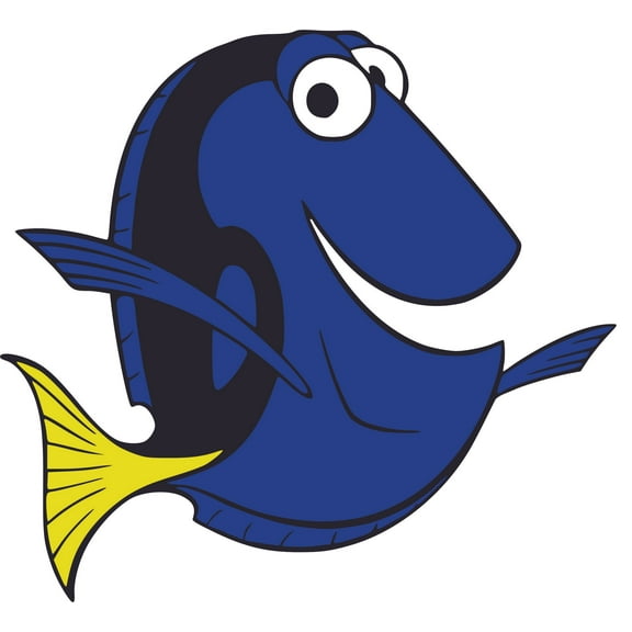 Dory Finding Dory Fish Cute Cartoon Customized Wall Decal - Custom Vinyl Wall Art - Personalized Name - Baby Girls Boys Kids Bedroom Wall Decal Room Decor Wall Stickers Decoration Size (10x10 inch)