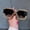 Brown, variant on Womens Diamond Inlaid Sunglasses Full Frame Box Design Metal Frame PC Lens For Commuting All Day Comfort Soft