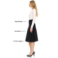 thumbnail image 2 of BGDK Women's High Waisted 25/27 Inches Midi Knit Skirt Black Small, 2 of 4